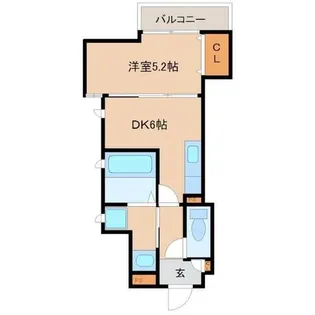 クリエオーレ梶ヶ島【2階】の間取り