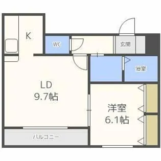 北海道札幌市北区新琴似五条1丁目【マンション】の間取り