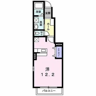 カーサ古澤A【102号室】の間取り