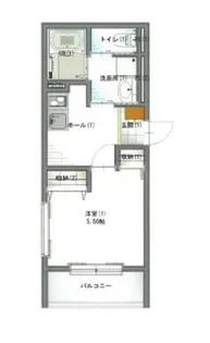 オーパス北在家【1階】の間取り