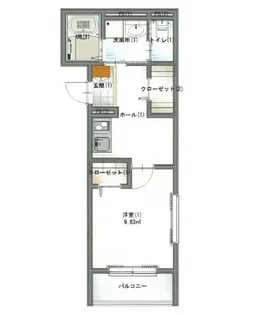 オーパス北在家【1階】の間取り