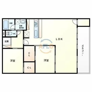 クローバー・プレミア昭和町【6階】の間取り