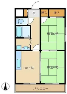 サンフォレスト塚口【3階】の間取り