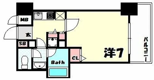 パシフィックレジデンス神戸八幡通【10階】の間取り