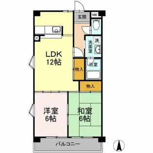 コーラル半田【306号室】の間取り