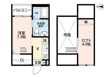 ブランノワール本陣S棟【205号室】の間取り