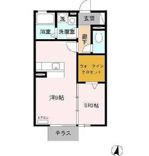 レセンテ豊田【103号室】の間取り