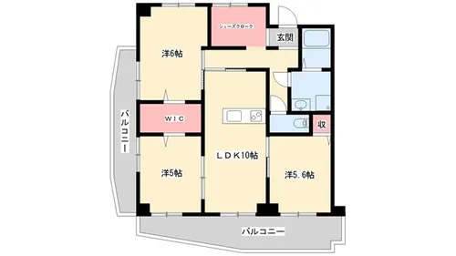 ハイツ赤坂【201号室】の間取り