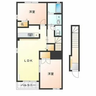 ミッテフリーデⅢ【201号室】の間取り