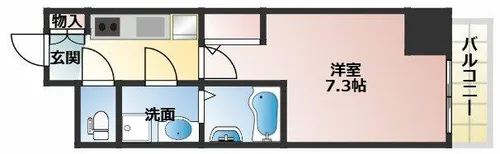 S-RESIDENCE新大阪WEST【2階】の間取り