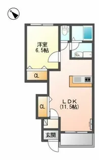 クレシアⅠ【103号室】の間取り