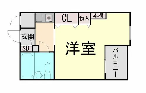 ラフェブランシュ岡本【208号室】の間取り