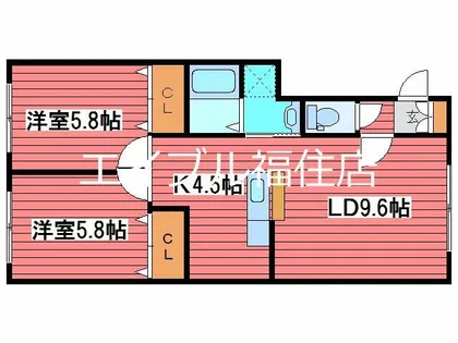 ルミエールSUHARA B棟【1階】の間取り