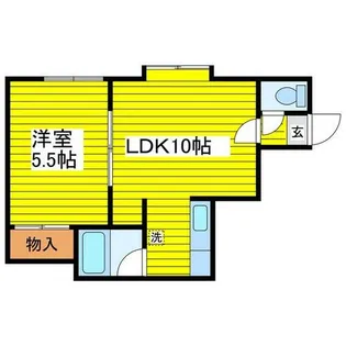 レスポール【205号室】の間取り