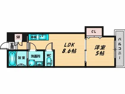ルクレール大蓮Ⅰ【2階】の間取り