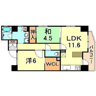 アーバネックス元町通【12階】の間取り