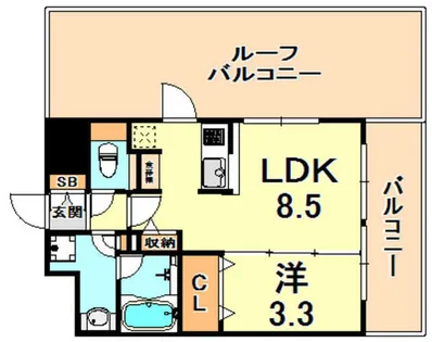 アーバネックス神戸六甲【6階】の間取り