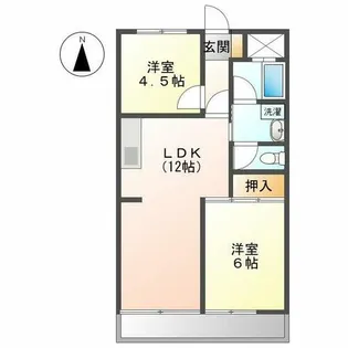 平安フジハイツ【6階】の間取り