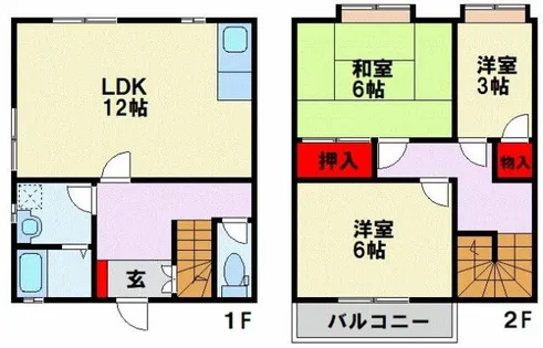 ガーデンハイツ鳴水【1階】の間取り