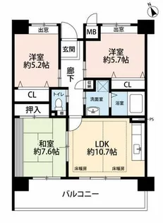 OPH千里西町緑地【1-706号室】の間取り
