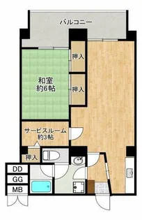 豊中グランドハイツ【5階】の間取り