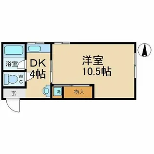 清光ハイツ【3階】の間取り