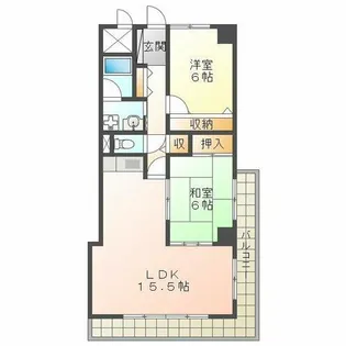 サウスビラITO【2階】の間取り