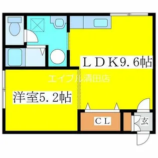 ラ・フォーレ美沢【302号室】の間取り