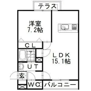プロムナードD【102号室】の間取り