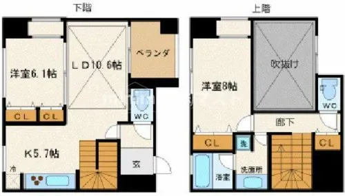 HORIE LUX【5階】の間取り