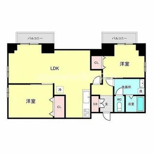 シャトーヌーボーテ吉祥苑【5階】の間取り