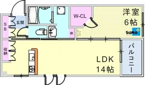 山下町CBHouse【301号室】の間取り