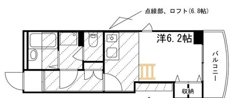 リゾティ城南【805号室】の間取り