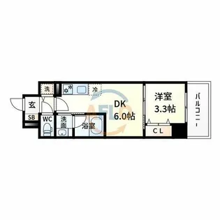 エスタート塚本【5階】の間取り