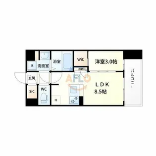 アーバンパーク御幣島【8階】の間取り