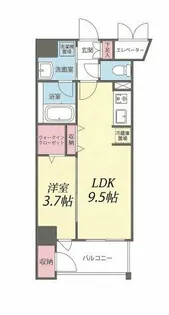 セイワパレス深江橋駅前【206号室】の間取り