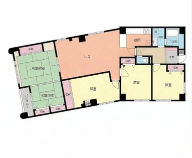 幸田マンション新深江【201号室】の間取り