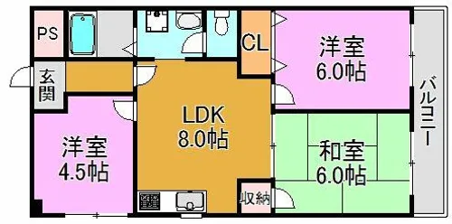 イシイハイツ【1階】の間取り