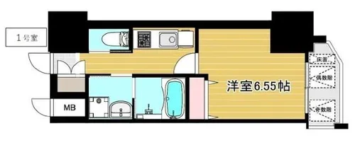 クローバー・グランツ弁天町【13階】の間取り