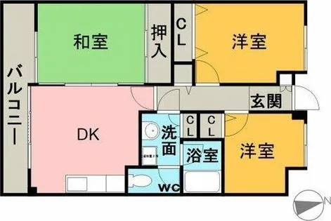 ティーグル名西【5階】の間取り