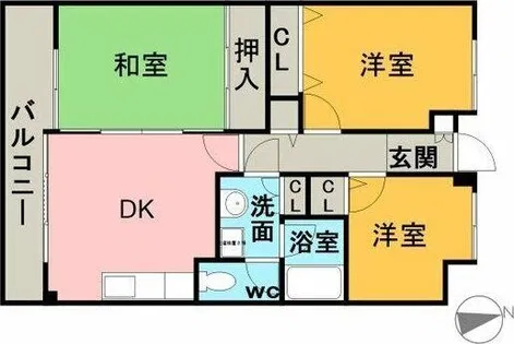ティーグル名西【5階】の間取り