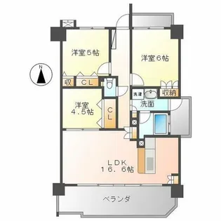 ステラートシティ桜山【6階】の間取り