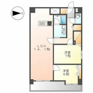 ロイヤルカーサ千種【1階】の間取り