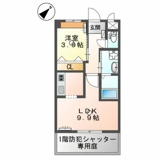 シーサイド高浜【1階】の間取り