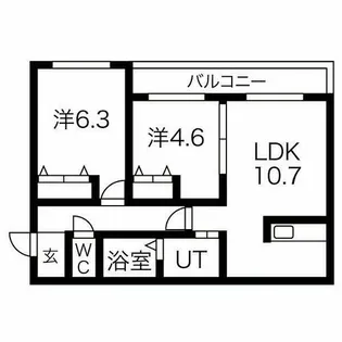 グランシャリオ【301号室】の間取り