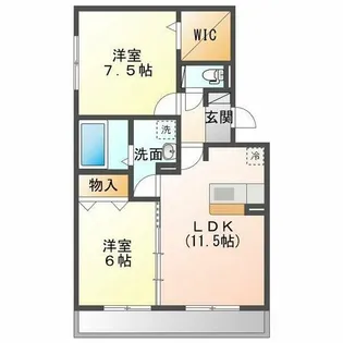 サニープレイス塩屋台【1階】の間取り