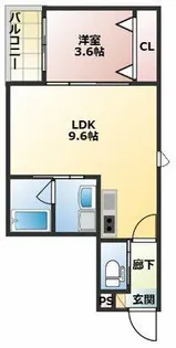 クリサンス【2階】の間取り