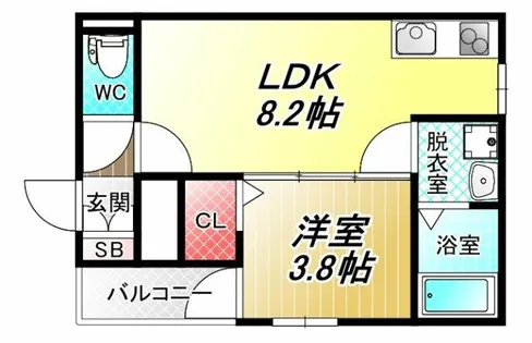 F asecia  Rad【2階】の間取り