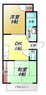 シティ八尾【3階】の間取り