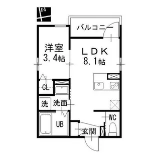 Anecis 橘【201号室】の間取り